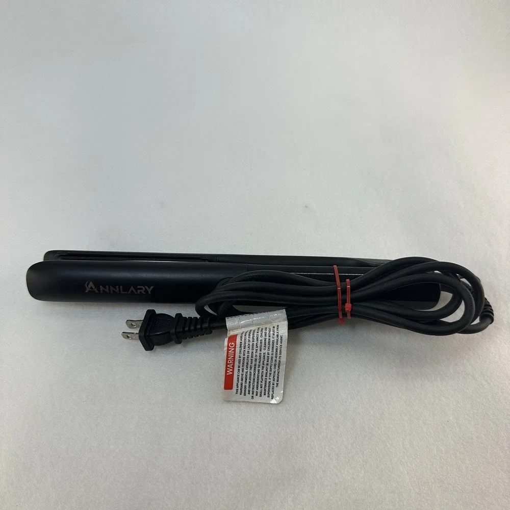 Annlary S3207 Hair Straightener Flat Iron 55W Black Ceramic Auto Shut-Off